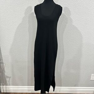 LOFT Black Sleeveless Maxi Tank Dress